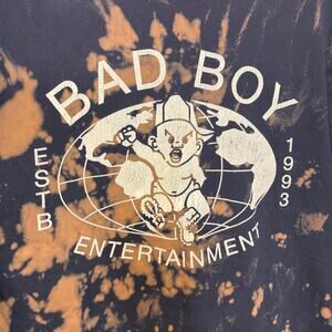 Invisible Bully D-Roc Bad Boy Ent Black Tie Dye Streetwear T-Shirt US L Hip Hop